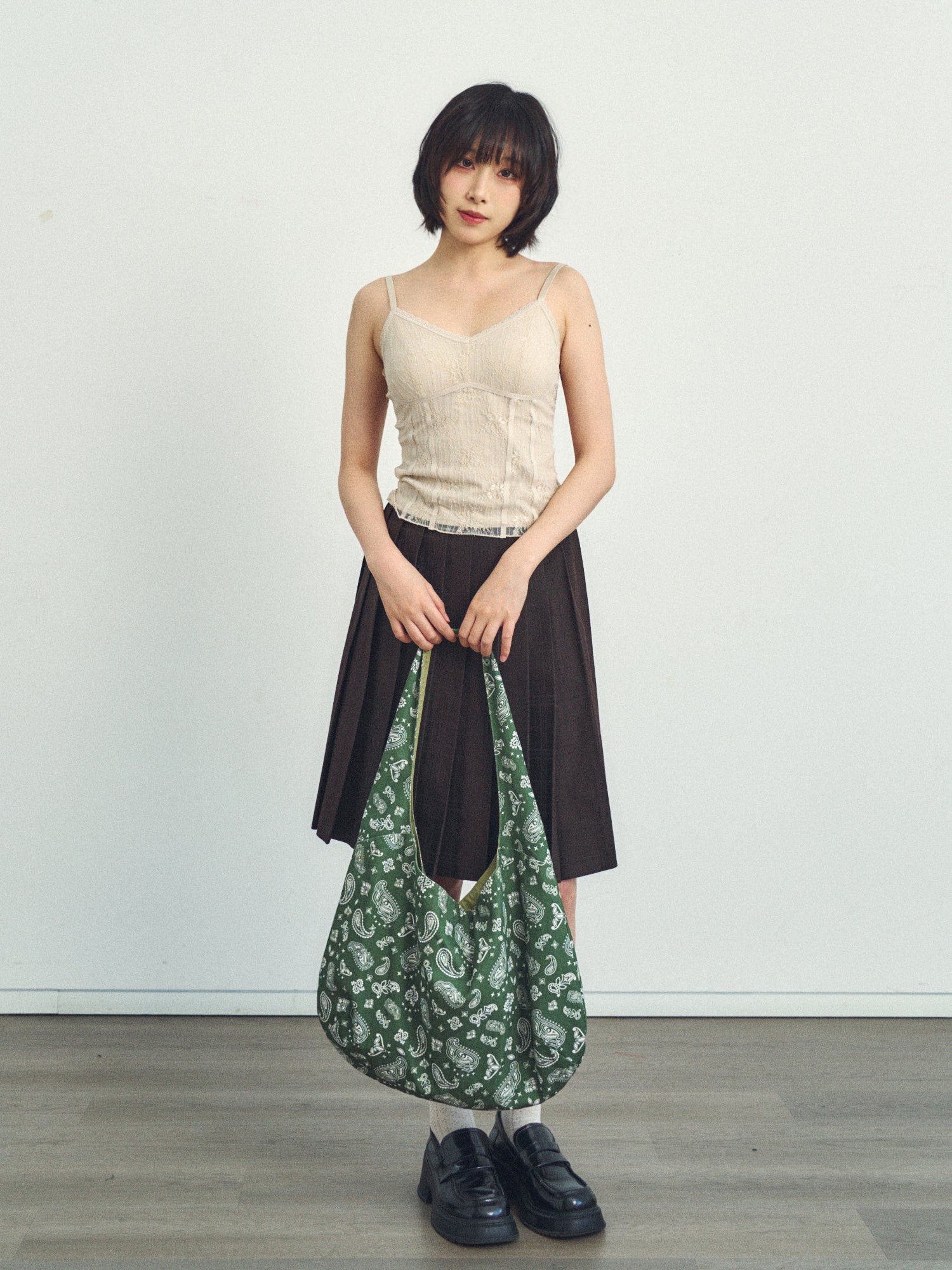 Lost Pattern NYC "Paisley" Cotton Hobo Shoulder Bag, Alternate, color, Sagebrush Green