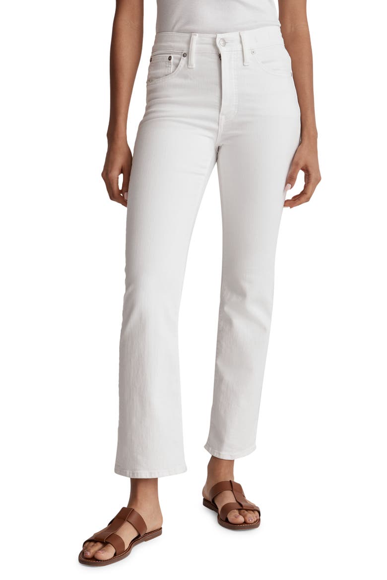 Kick Out Crop Jeans, Main, color, PURE WHITE