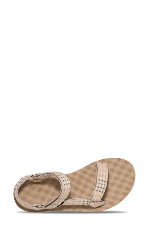 Teva Original Universal Sandal In Modern Check Taupe
