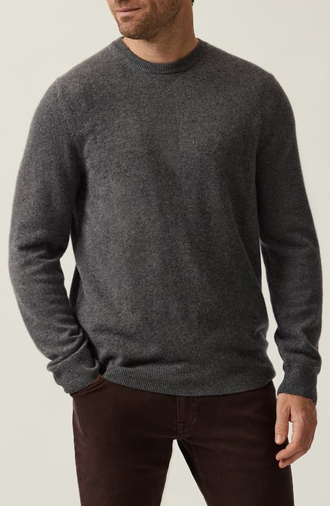 Cashmere, Silk 
Wool Crewneck Sweater