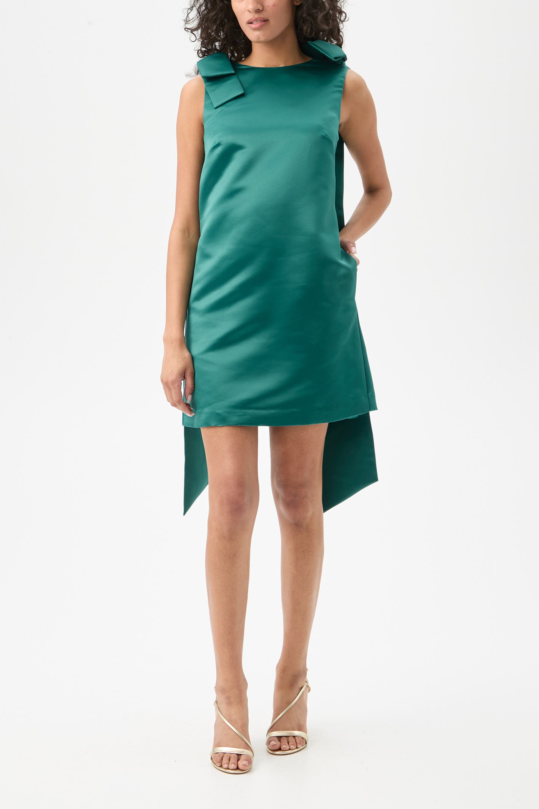 Priscilla Satin Cocktail Dress