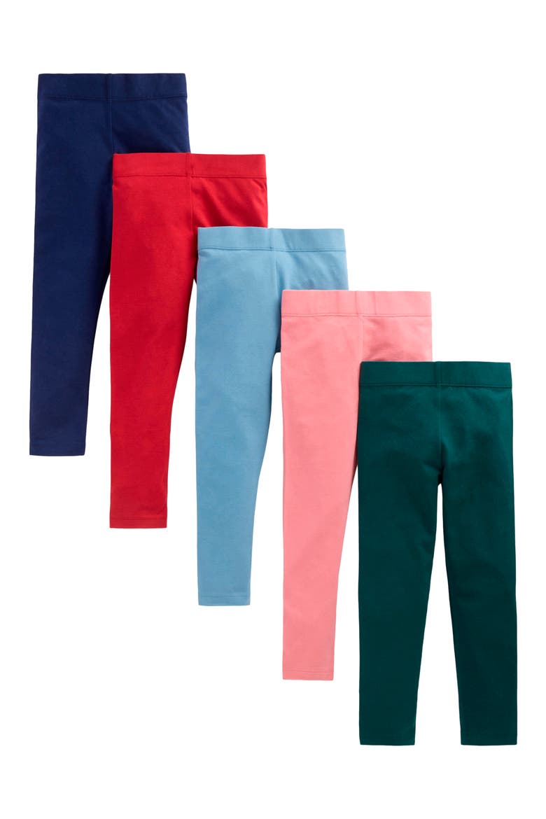 Kids' 5-Pack Leggings, Main, color, BLUE MULTI