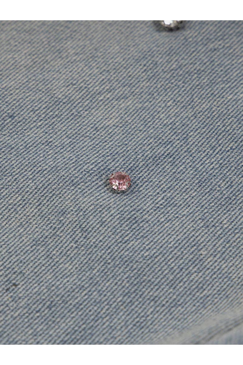 Rhinestone Application Jorts, Alternate, color, Blue