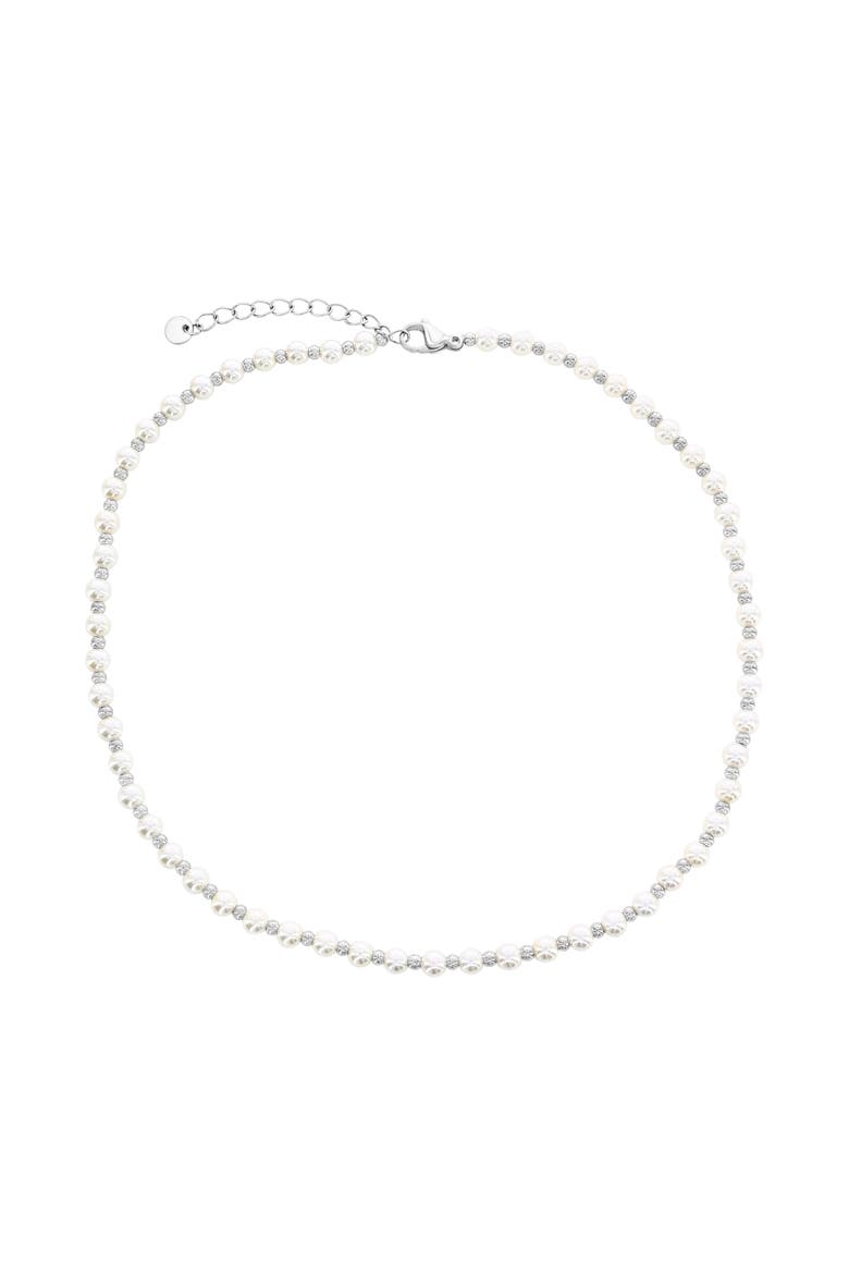 Pearl Choker Necklace, Main, color, Silver
