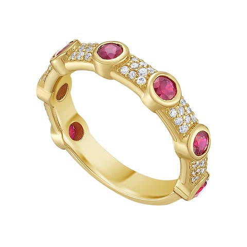 14K Gold Aurelia Ruby and Diamond Ring