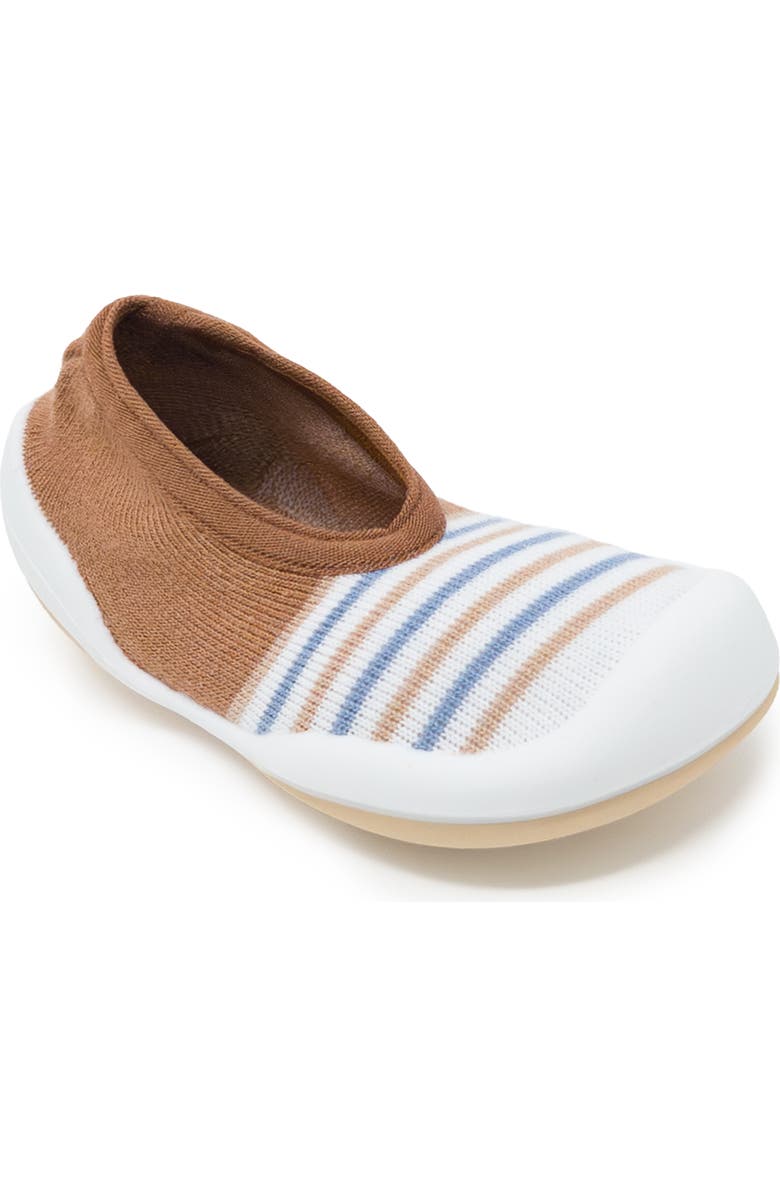Komuello Toddler Sock Shoes Flat - Brown Stripe, Alternate, color, Brown Stripe