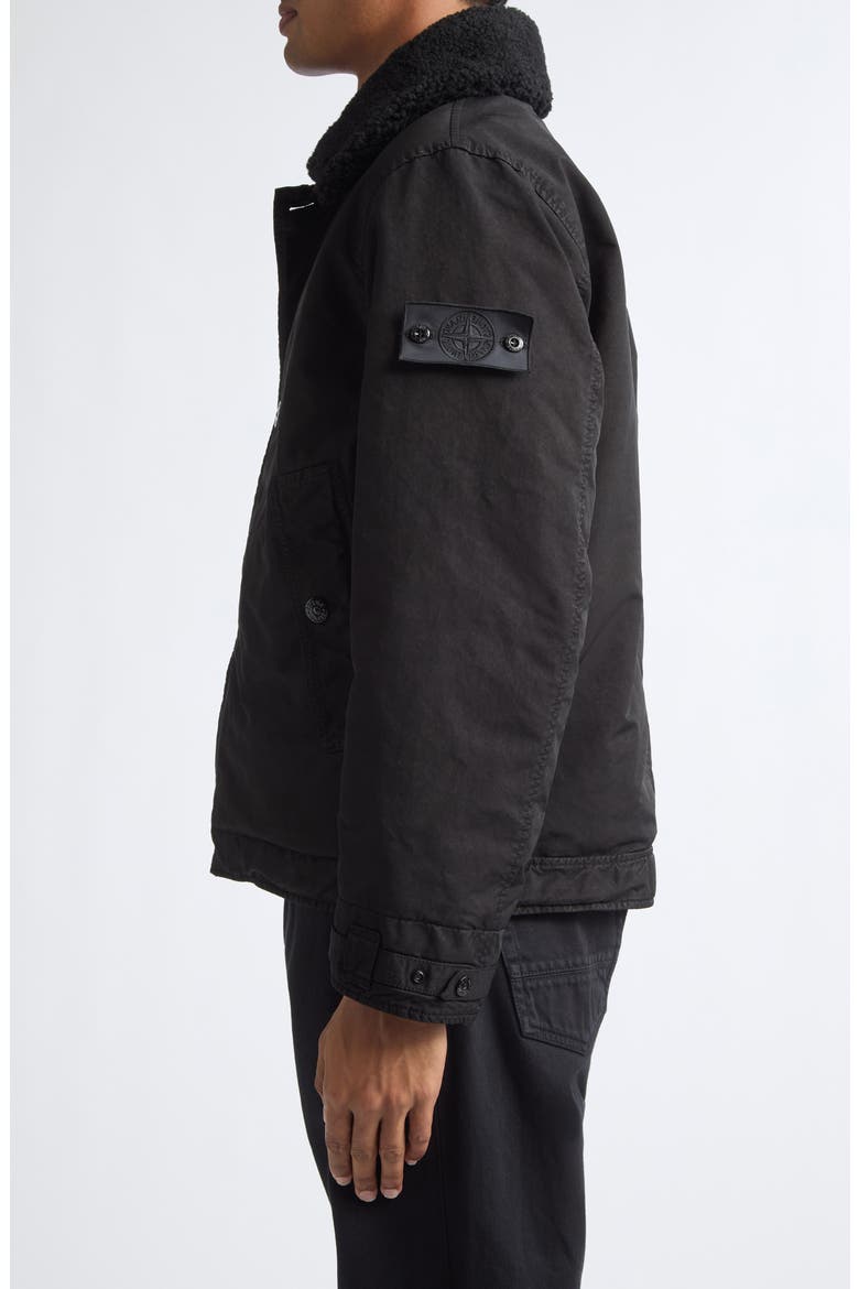 Genuine Shearling Collar Jacket, Alternate, color, V0029 BLACK
