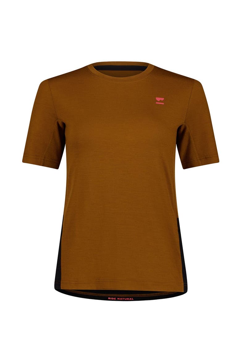 Tarn Merino Shift Short-Sleeve Shirt - Women's, Alternate, color, Caramel/Black