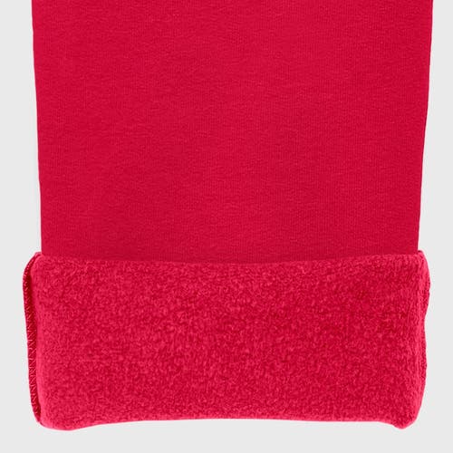 City Threads Girls Soft Fleece Stretch Leggings In Red