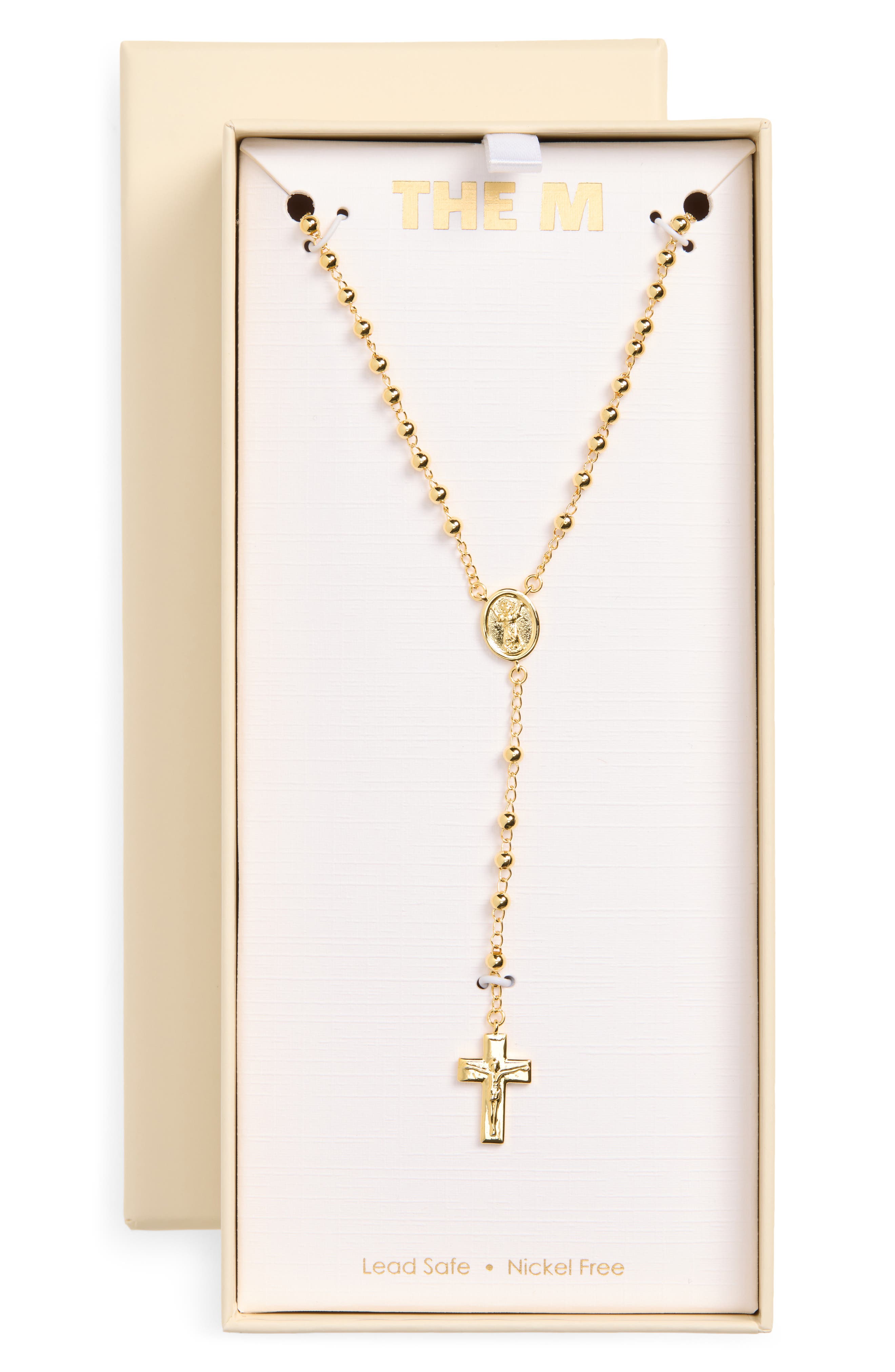 Ball Chain Rosary Necklace