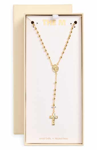 Ball Chain Rosary Necklace