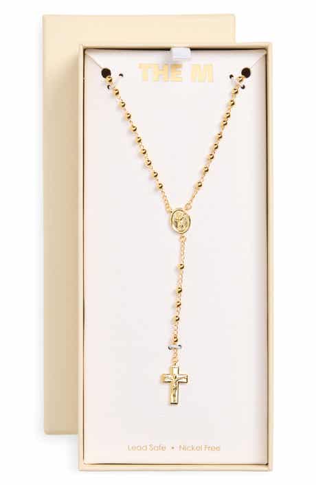 Ball Chain Rosary Necklace