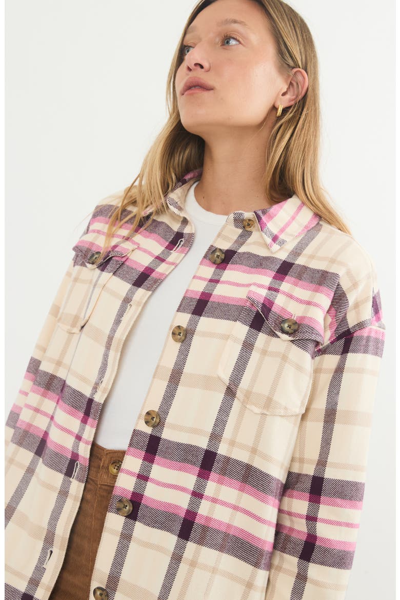 Flannel Shacket, Alternate, color, WARM PLAID