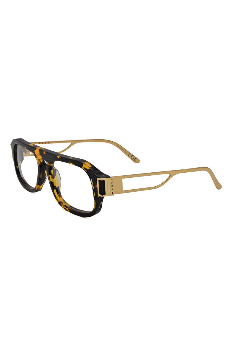 Marni 55mm Flat Top Reading Glasses, Alternate, color, Tort
