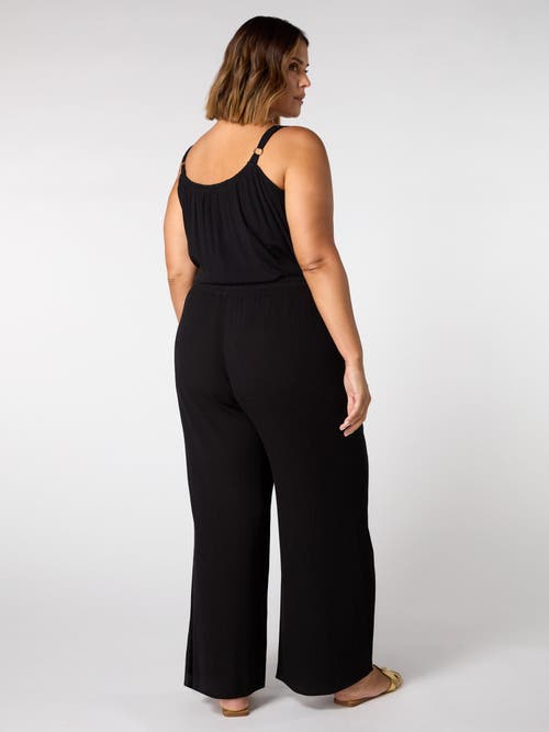 Live Unlimited Crinkle Gathered Cami In Black