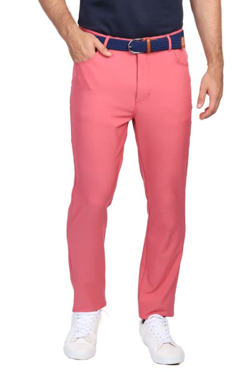 Tailorbyrd Five-pocket Performance Pants In Sunwashed Red