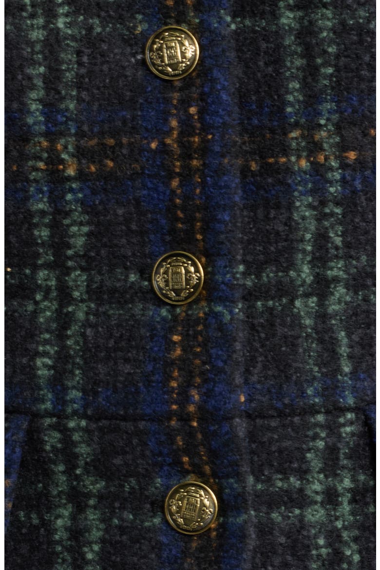 Warby Wool Blend Jacket, Alternate, color, NAVY TARTAN