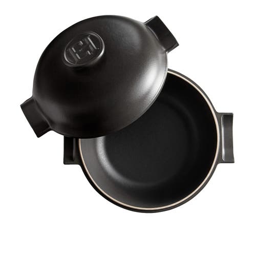 Emile Henry Delight 4.25 Quart Round Dutch Oven, Slate In Slate