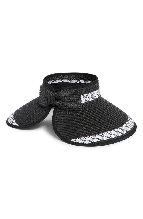 Nordstrom Rack Colorblock Roll-up Visor In Black