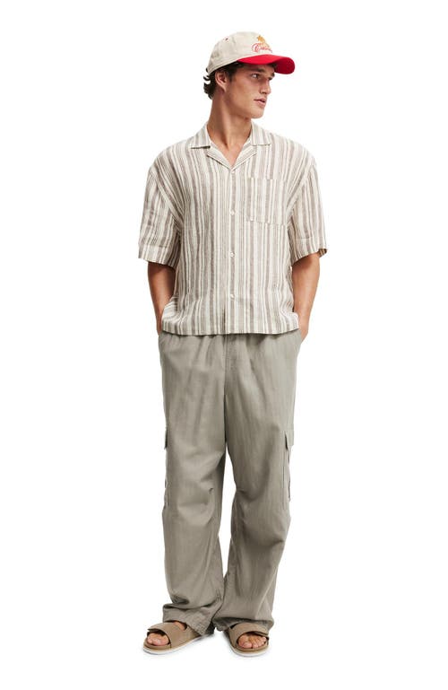 COTTON ON LINEN BOX FIT SHORT SLEEVE SHIRT 