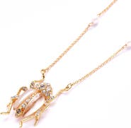 Bill Skinner Studio Bejewelled Beetle Pendant - White