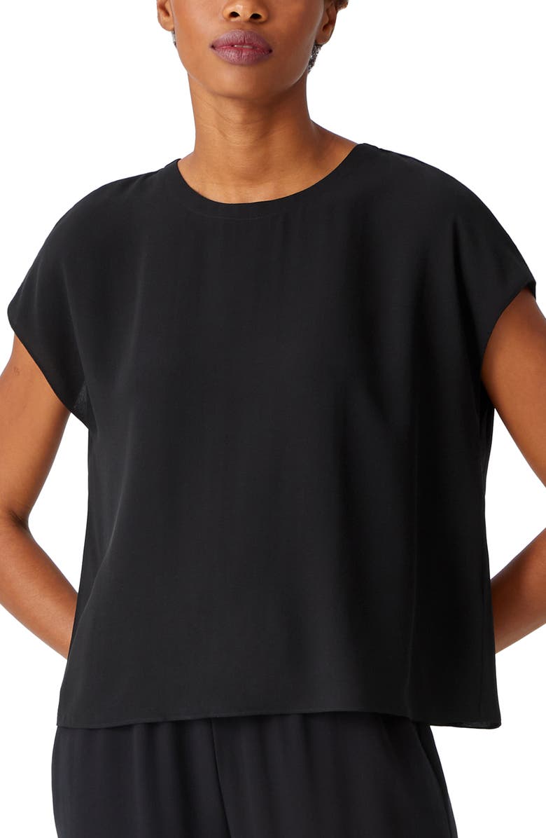 Eileen Fisher Silk Top, Main, color, 