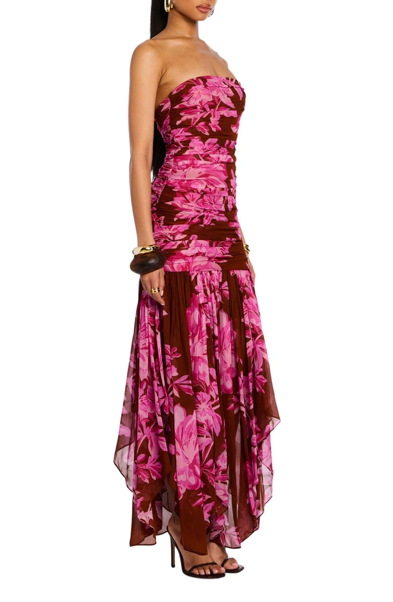 Retrofête Teryn Silk Chiffon Dress, Alternate, color, 