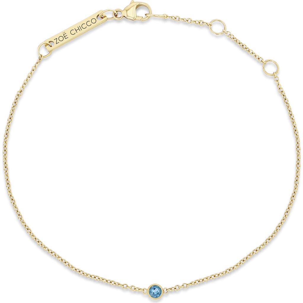 Zoë Chicco Bezel Opal Pendant Bracelet In Gold