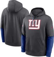 Nike Men's Nike Anthracite New York Giants 2024 Sideline Club Pullover Hoodie