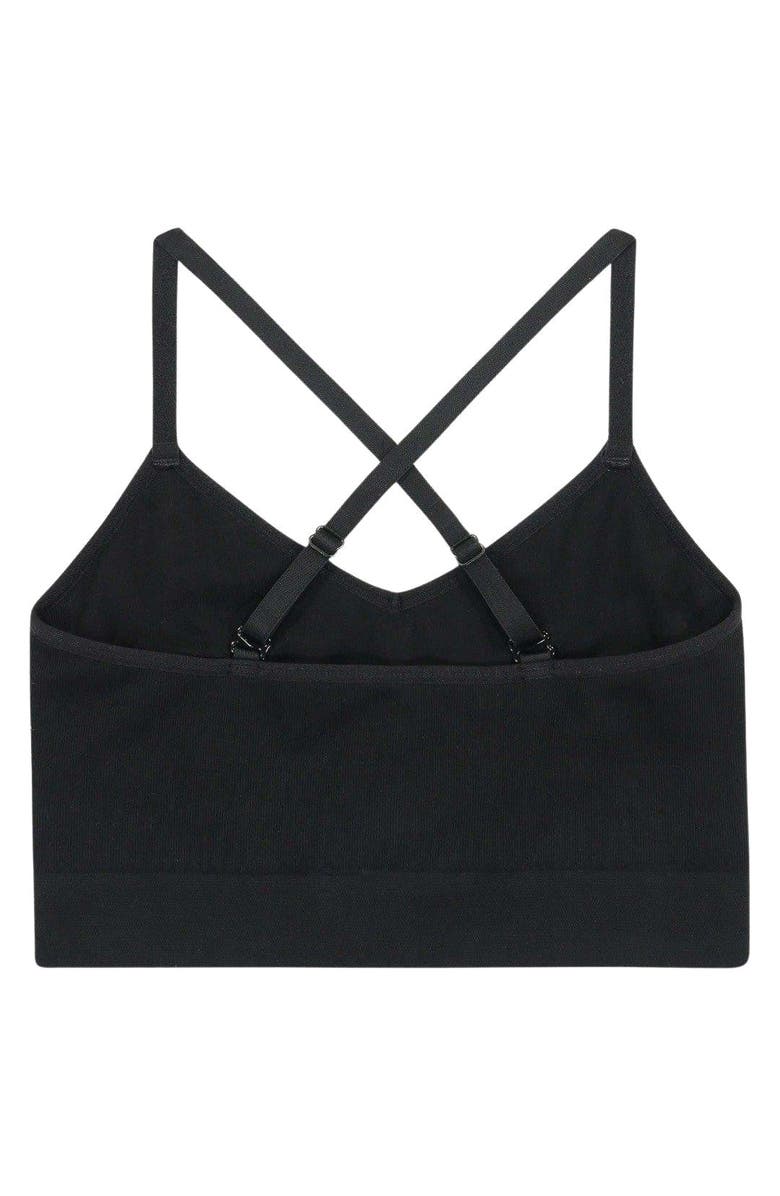 BRABAR Soft Convertible Crop Top to Halter Bralette, Alternate, color, Black