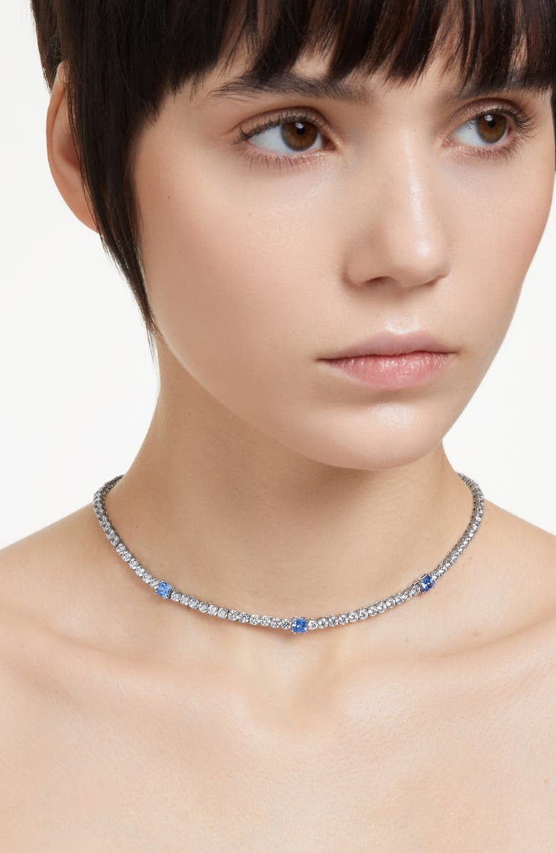 Swarovski Matrix Tennis Necklace, Alternate, color, 