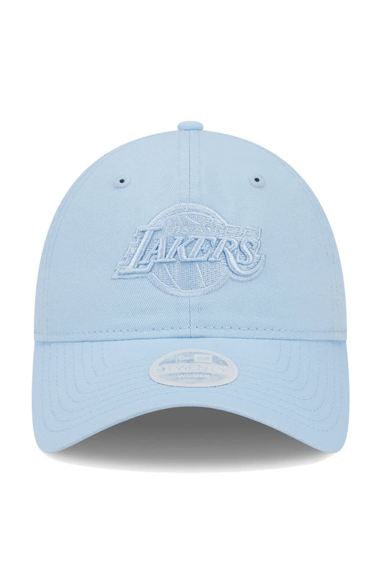 New Era Women's New Era Light Blue Los Angeles Lakers Colorpack Tonal 9TWENTY Adjustable Hat, Alternate, color,