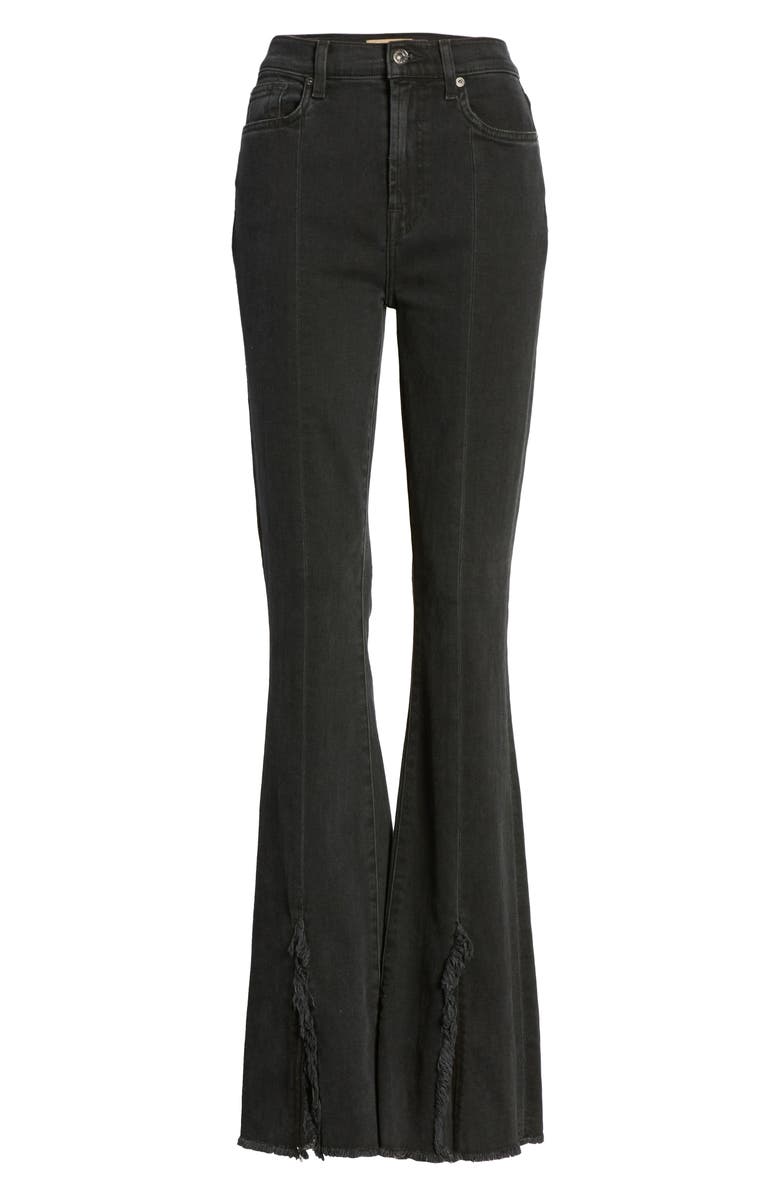 7 For All Mankind <sup>®</sup> Exaggerated Kick Fray Hem Jeans, Alternate, color,