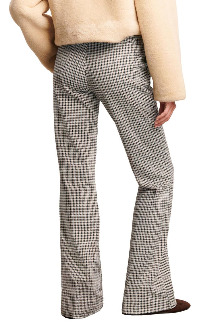 Houndstooth Check Bootcut Pants, Alternate, color, BLACK/ BEIGE