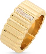 MIRANDA FRYE Lisa Cubic Zirconia Baguette Ring