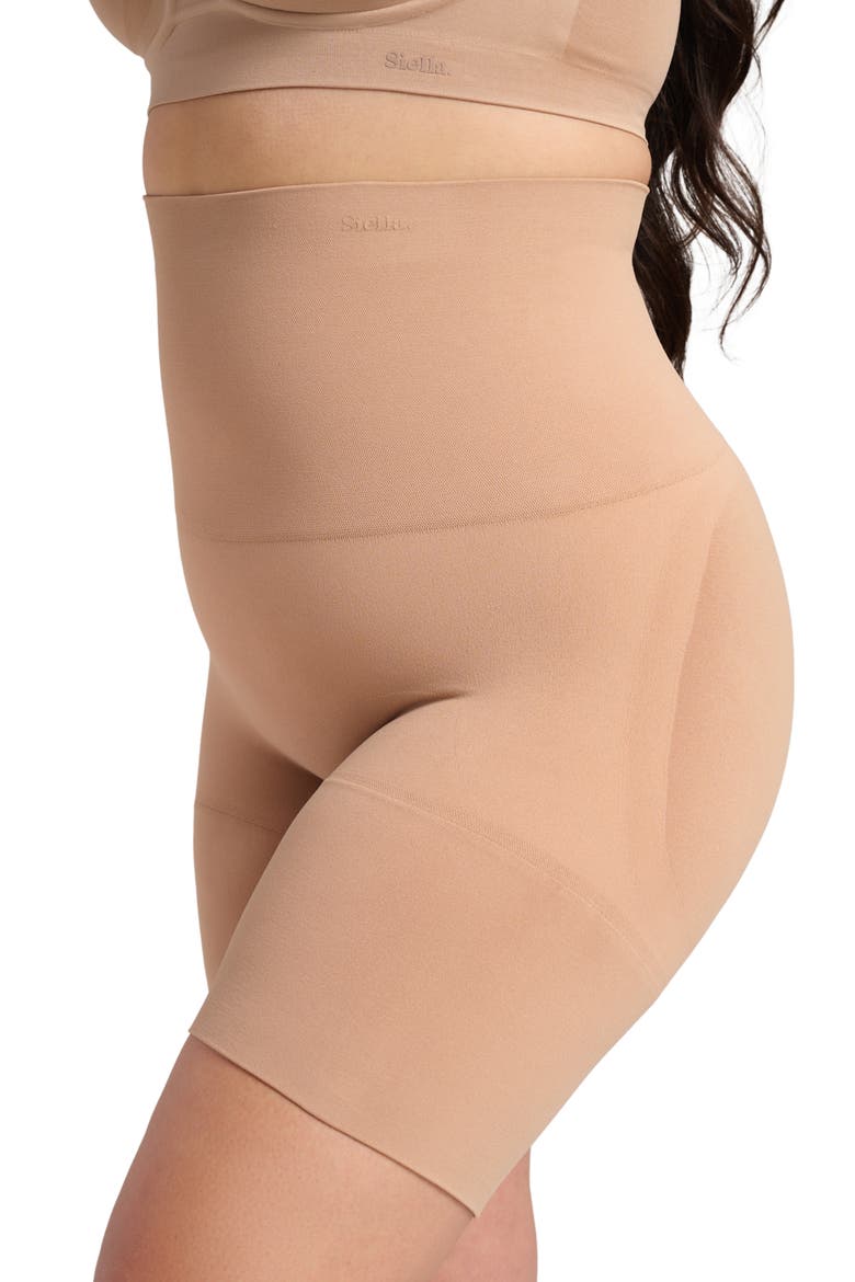 Sculpt High Waist Shaping Short, Alternate, color, Taupe
