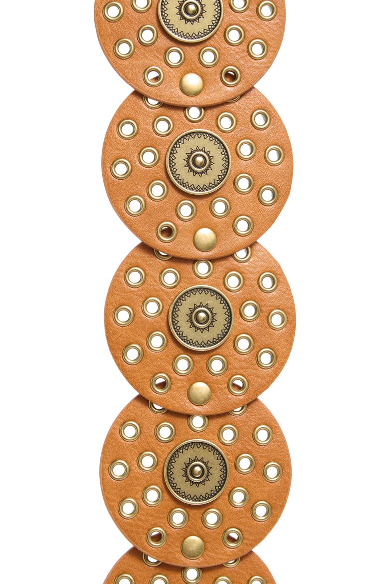 Concho Grommet Disc Belt, Alternate, color, COGNAC