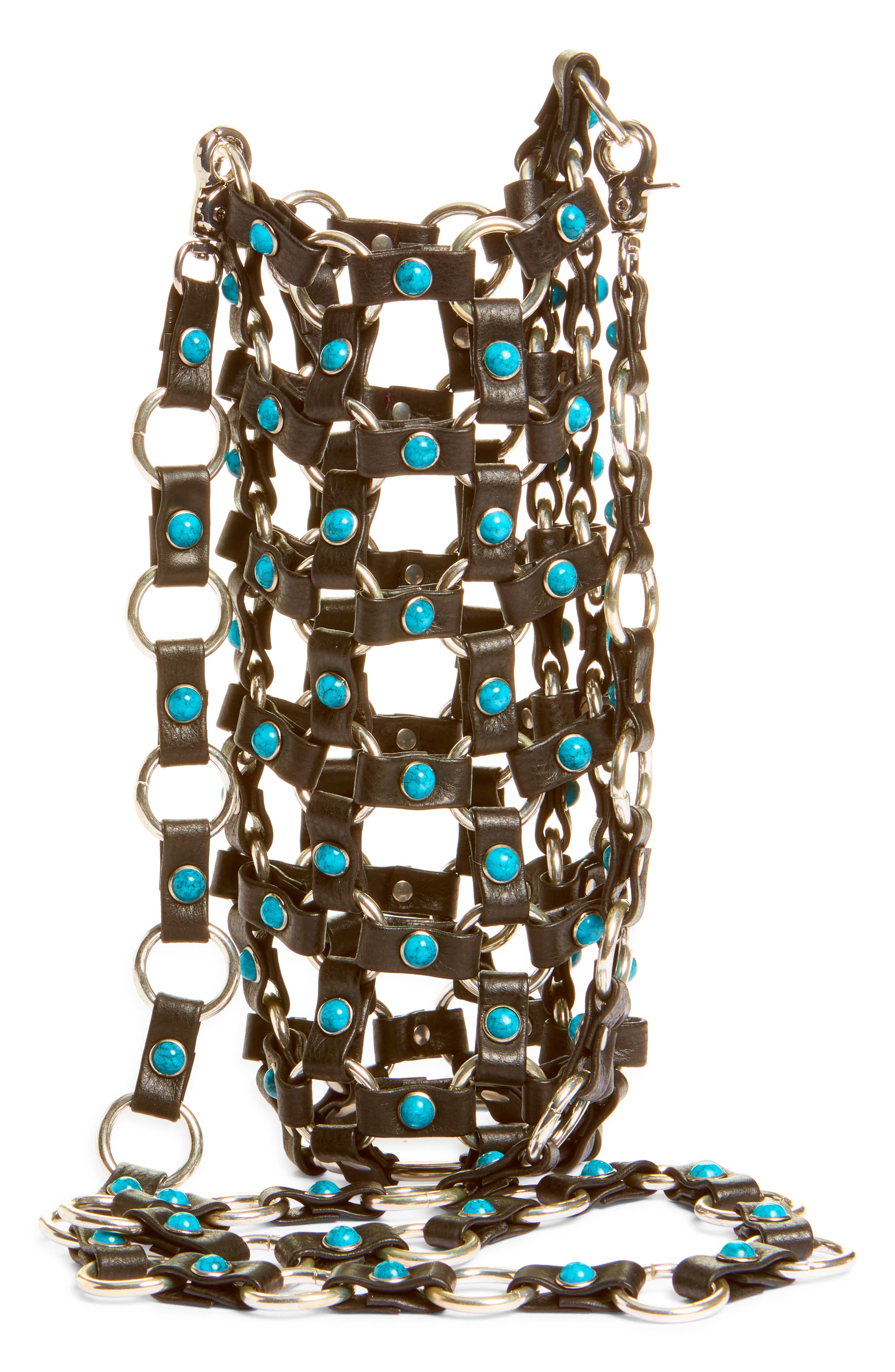 VIDAKUSH Hydration Hero Leather Crossbody Bag, Alternate, color, Turquoise