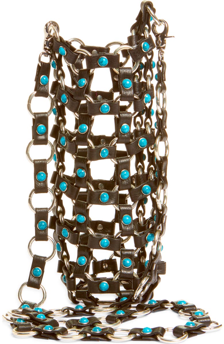 VIDAKUSH Hydration Hero Leather Crossbody Bag, Alternate, color, Turquoise