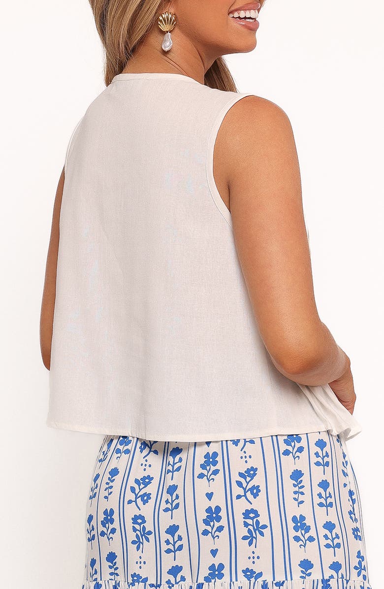 Tie Front Lace Trim Tank