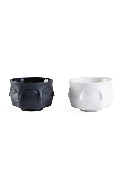 Jonathan Adler Muse Sel Et Poivre Salt And Pepper Cellars In Black/white