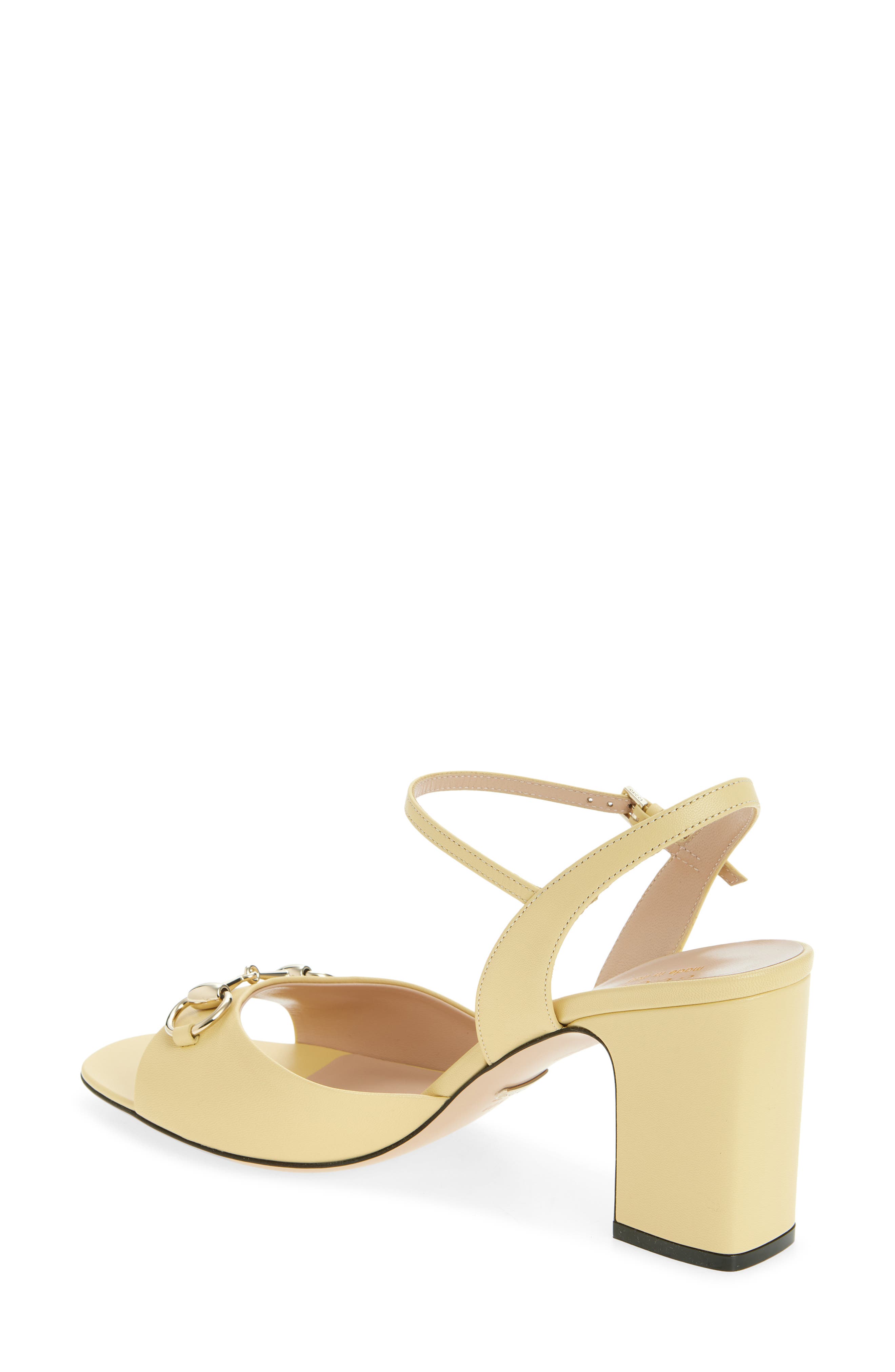 Horsebit Block Heel Sandal, Alternate, color, YELLOW