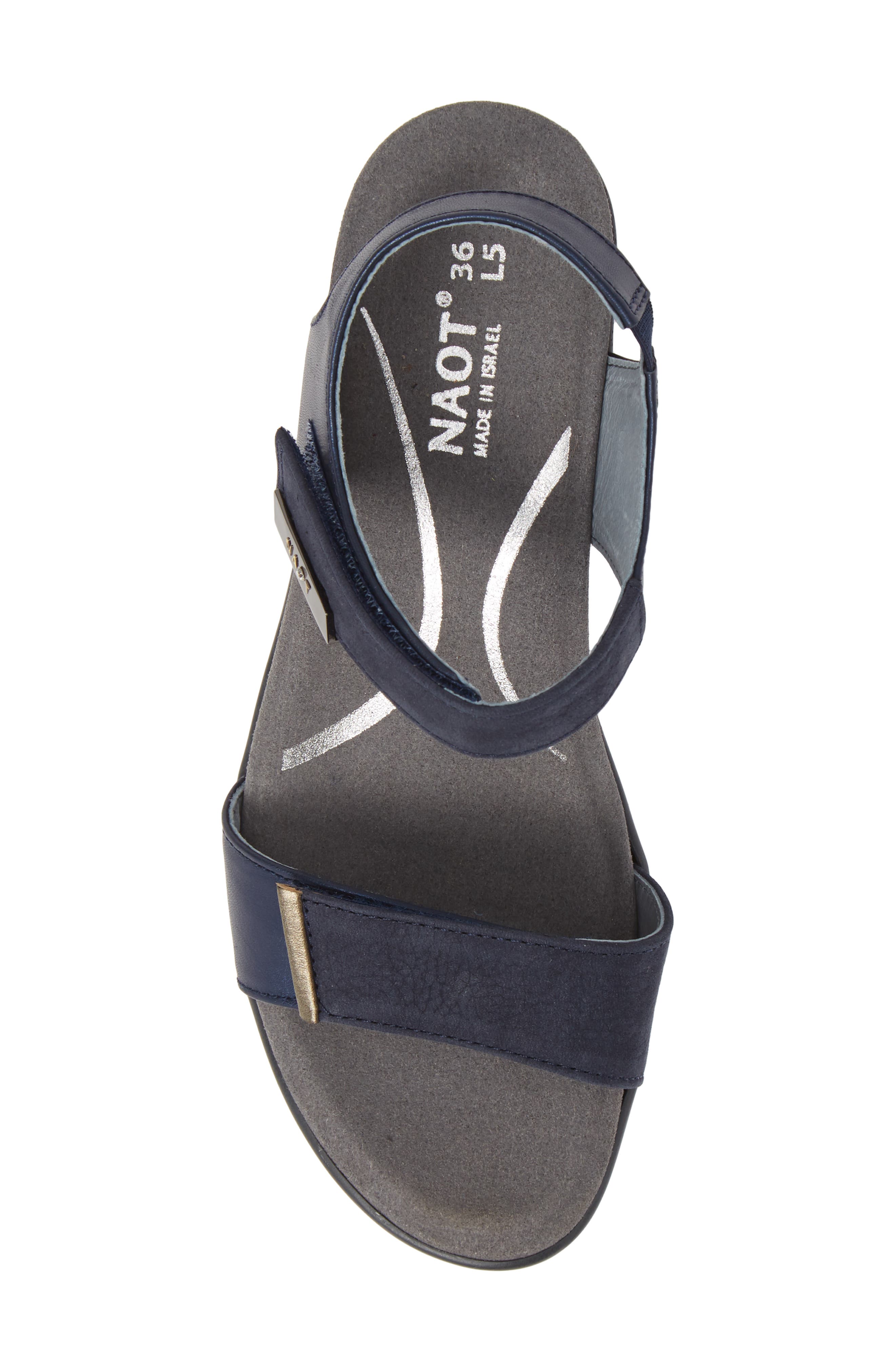 'Intact' Sandal, Alternate, color, NAVY/ POLAR SEA LEATHER