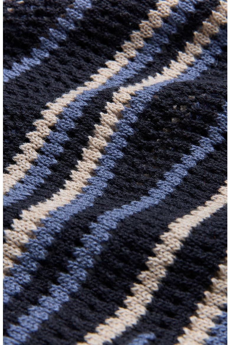 Landscape Stripe Knitted Top, Alternate, color, Navy Multi