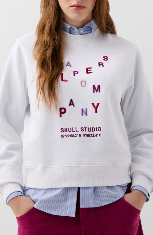 Scalpers Multiletter Sweater In White