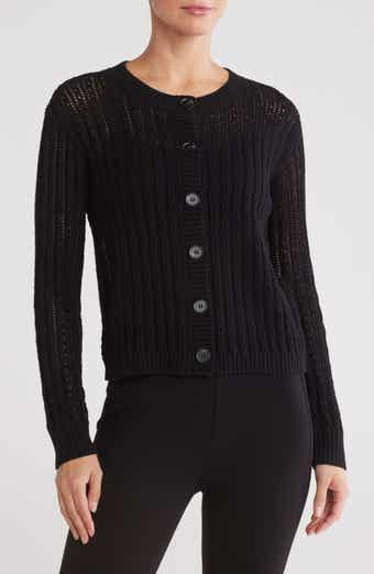 JASON WU Circle Lace Trim Rib Knit Cardigan | Nordstromrack JASON WU Circle Lace Trim Rib Knit Cardigan | Nordstromrack