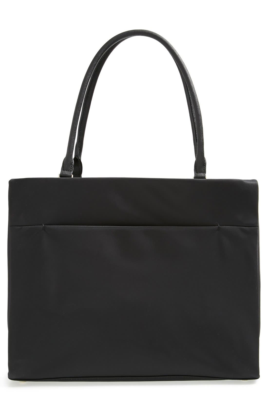 'phoebe - classic nylon' tote, Alternate, color, BLACK