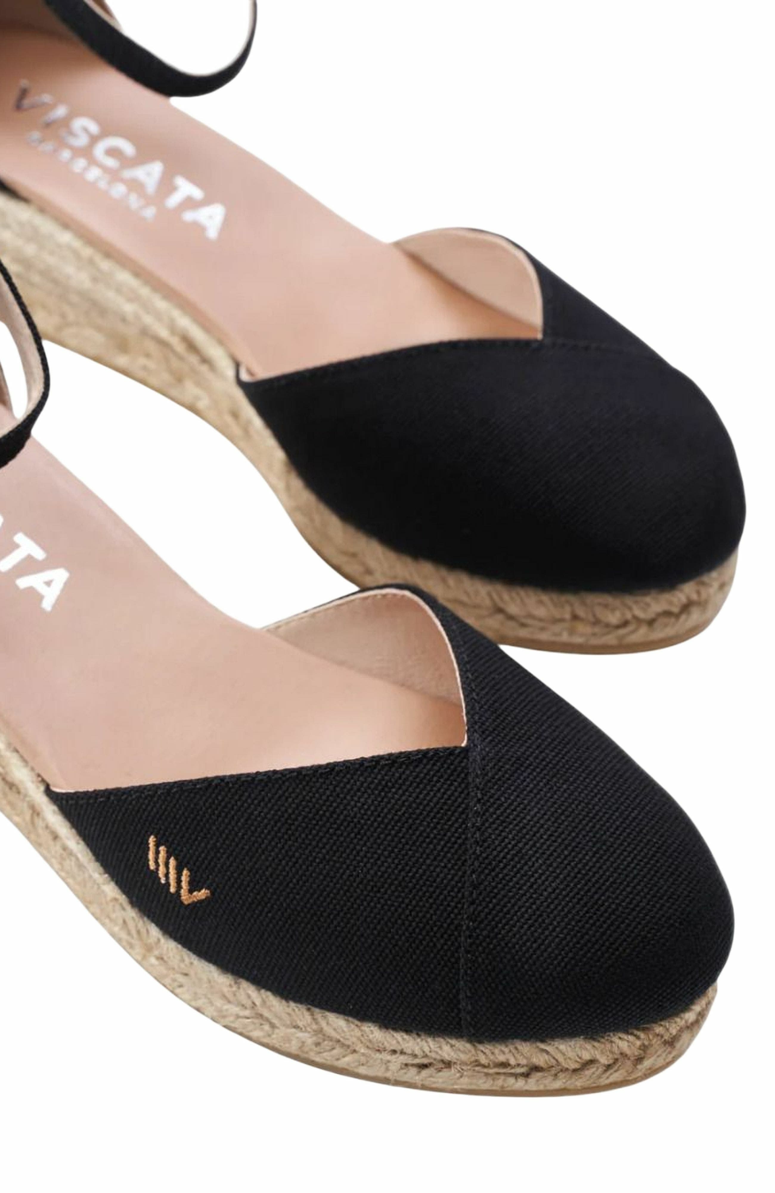 VISCATA Formiga Canvas Espadrille Wedges, Alternate, color, Black