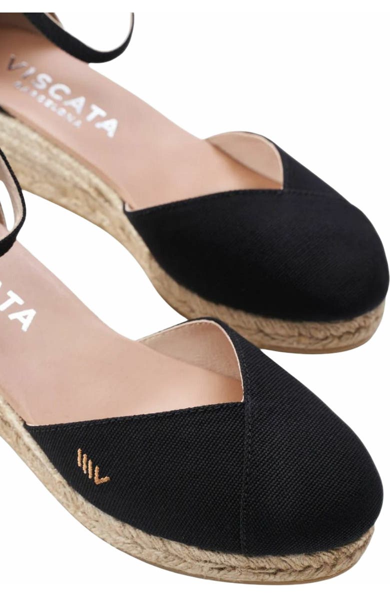 VISCATA Formiga Canvas Espadrille Wedges, Alternate, color, Black