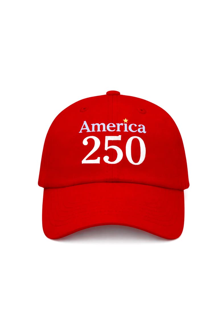 America 250th Bow Baseball Hat, Alternate, color, Red